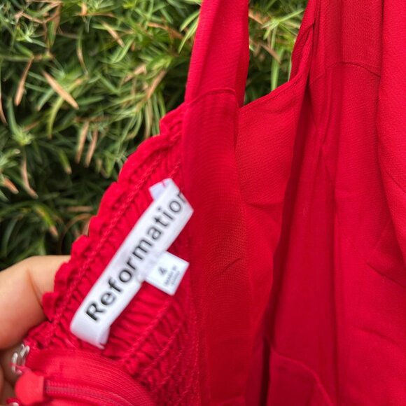 Reformation Nadira Sleeveless Midi Dress Poinsettia - Picture 7 of 7